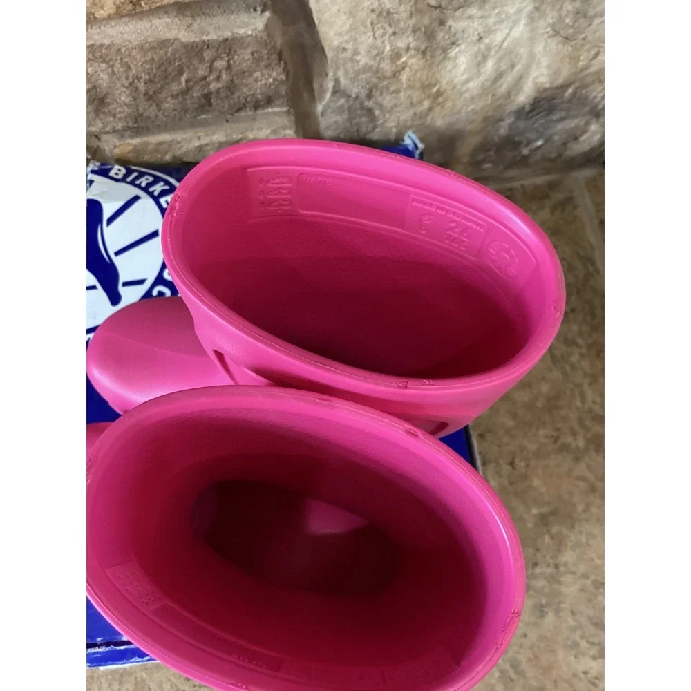 Birkenstock Derry EVA Kids Size 8 Rain Boots Neon Berry Pink New